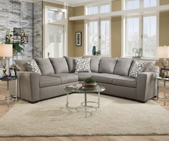 Venture Sectional Sofa 53830 in Smoke Fabric by Acme [AMSS-53830-Venture]