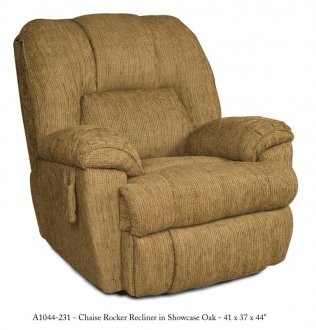 Oak Fabric Modern Parachute Pull Chaise Rocker Recliner