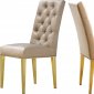 Capri Dining Chair 716 Set of 2 Beige Velvet Fabric by Meridian