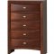 Salerno Bedroom Set 5Pc in Merlot by Global w/Options