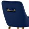 Owen Counter Stool 745 Set of 2 Navy Velvet Fabric by Meridian