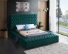 Bliss Bed in Green Velvet Fabric by Meridian w/Options