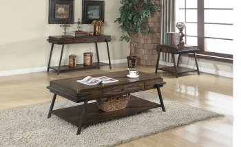 Macall 82270 3Pc Coffee Table Set in Dark Oak by Acme [AMCT-82270-Macall]