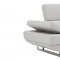 Annalaise Recliner Leather Sectional Sofa in Silver Gray by J&M