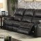 Zuriel Motion Sofa 52285 in Black PU by Acme w/Options