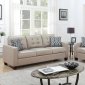 F6409 Sofa & Loveseat Set in Beige Fabric by Poundex