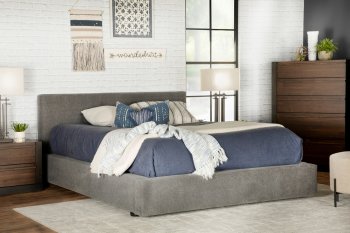 Gregory Upholstered Bed 316020 in Graphite Fabric by Coaster [CRB-316020 Gregory]