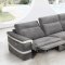 Viral Power Motion Sectional Sofa in Grey Fabric by ESF