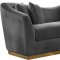 Arabella Sofa 617 in Grey Velvet Fabric by Meridian w/Options