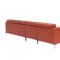 Slate Sectional Sofa in Orange Leather by Beverly Hills