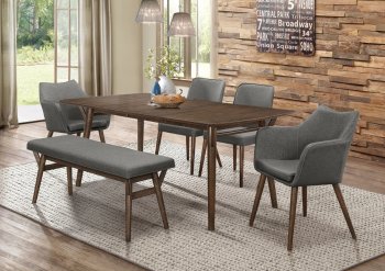 Stratus 4Pc Dining Set 5548-72 in Dark Brown by Homelegance [HEDS-5548-72-Stratus]