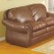 Brown Bonded Leather Traditional Sofa w/Optional Loveseat, Chair