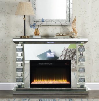 Noralie Fireplace w/Bluetooth AC00509 in Mirrored by Acme [AMFP-AC00509 Noralie]