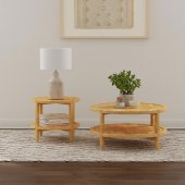 Camillo Coffee Table 3Pc Set 709698 in Maple by Coaster