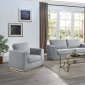 Valin Sofa & Loveseat LV01744 in Gray Fabric by Acme w/Options