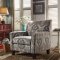 Cyndi Sofa 52055 in Light Grey Fabric by Acme w/Options