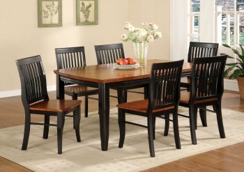 CM3101T Earlham 5Pc Dinette Set in Black & Oak w/Options [FADS-CM3101T Earlham]