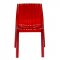 Ruffle Set of 4 Dining Chairs RC21R in Red by LeisureMod