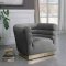 Bellini Sofa 669 in Grey Velvet Fabric by Meridian w/Options