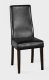 Black Bycast Leather Set of 2 Modern Dining Chairs