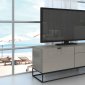 Vizzione TV Stand in High Gloss Light Gray by Casabianca