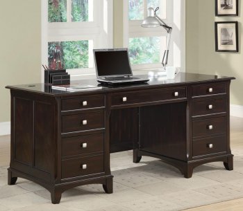 Garson 801012 Office Desk in Cappuccino w/Optional Items [CROD-801012 Garson]