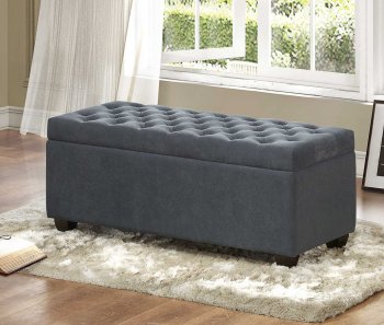 Calusa Storage Bench 4741FA in Grey Fabric by Homelegance [HEBN-4741FA Calusa]