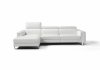 Adriano Sectional Sofa in White Leather by Whiteline w/Recliner