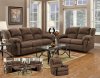 Aruba Chocolate Modern Reclining Sofa & Loveseat Set w/Options