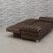 Daisy Sofa Bed Convertible in Dark Brown Microfiber by Empire