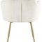 Claire Dining Chair 748 Set of 2 Cream Velvet Fabric by Meridian