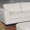 Opal Sectional Sofa in White Bonded Leather Match