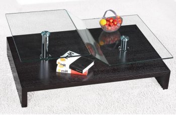 5272 Quatro Coffee Table in Wenge by At Home USA [AHUCT-C5272 Wenge Quatro]