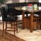 Medium Brown Cherry Dinette w/Storage Pedestal Base Table