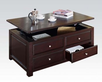 80257 Malden Coffee Table in Espresso by Acme w/Lift Top [AMCT-80257 Malden]