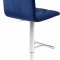 Contempo Bar Stool 711 Set of 4 Navy Velvet Fabric by Meridian