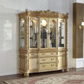 Bennito 703 Buffet with Hutch in Gold Tone by Meridian