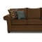 Sable Brown Fabric Sofa & Loveseat Set w/Accent Throw Pillows