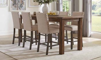 Coleman Counter Ht Dining Set 5Pc 192028 in Brown by Coaster [CRDS-192028 Coleman]