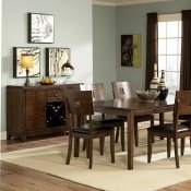 Rich Brown Mocha Finish Modern Dining Table w/Optional Items