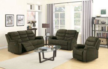 Cuinn Recliner Sofa 53960 in Chocolate Velvet by Acme w/Options [AMS-53960-Cuinn]