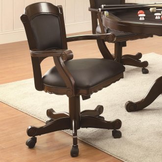 Turk 100872 Office Chair in Black Leatherette by Coaster