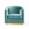 Frolick Accent Chair in Mint Velvet by Modway