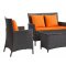 Flourish Patio Sofa 4Pc Set Choice of Color by Modway