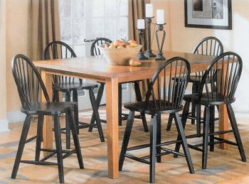 Two-Tone Finish Modern 7Pc Counter Height Dining Set w/Options [YTDS-TY350-Tyson]