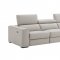 Picasso Power Motion Sofa Silver Gray Leather by J&M w/Options