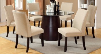 CM3850T Montecito Dining Table in Espresso w/Glass Top & Options [FADS-CM3850T-CM3556SC Montecito]