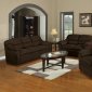 Chocolate Microfiber Modern Sofa & Loveseat w/Options