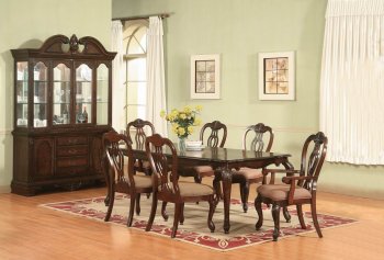 Warm Brown Cherry Finish Classic 5Pc Dining Set w/Options [WDDS-934]