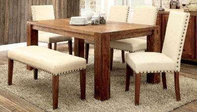 Frontier CM3603T Dining Table in Dark Oak with Options